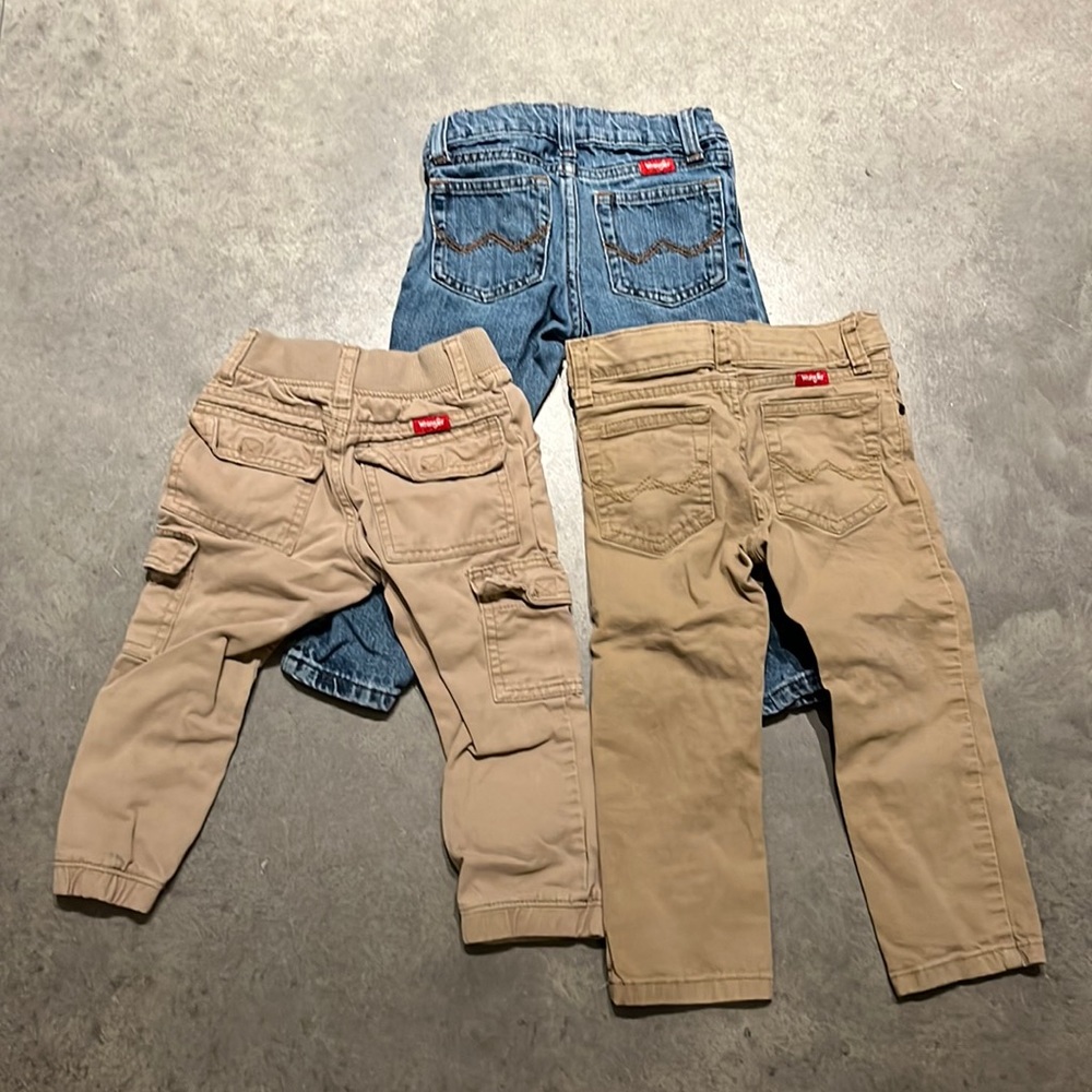 Bundle of 3 Wrangler Pants, Denim, Skinny, cargo 3T